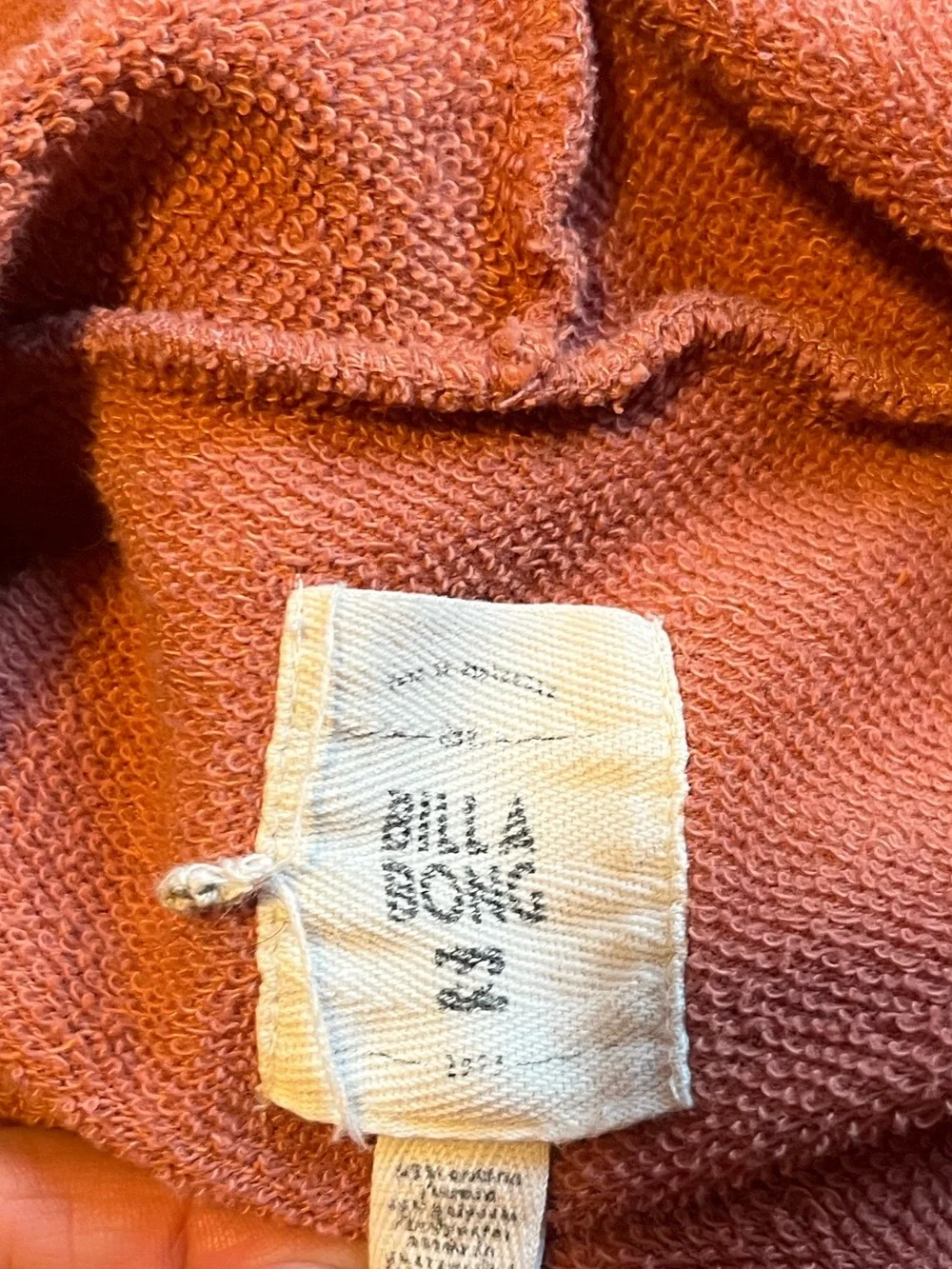 Billabong Rust Hooded Pullover with Sleeve Logo